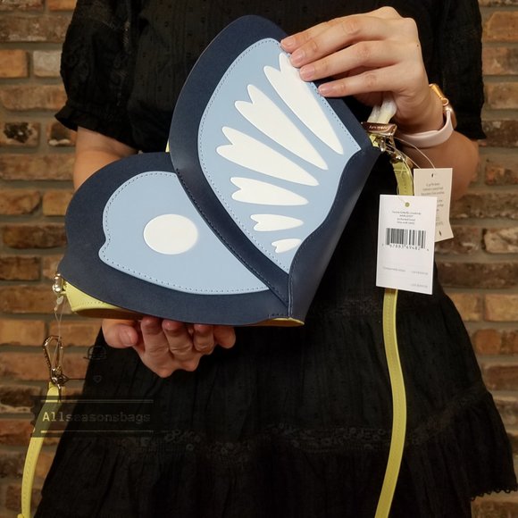 Kate Spade BONNIE Butterfly Crossbody Blue Multi - Picture 8 of 10